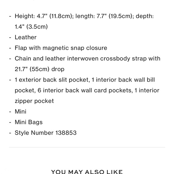 Tory Burch Fleming Soft Grained Wallet Chain Bag like 🆕 - Picture 10 of 11